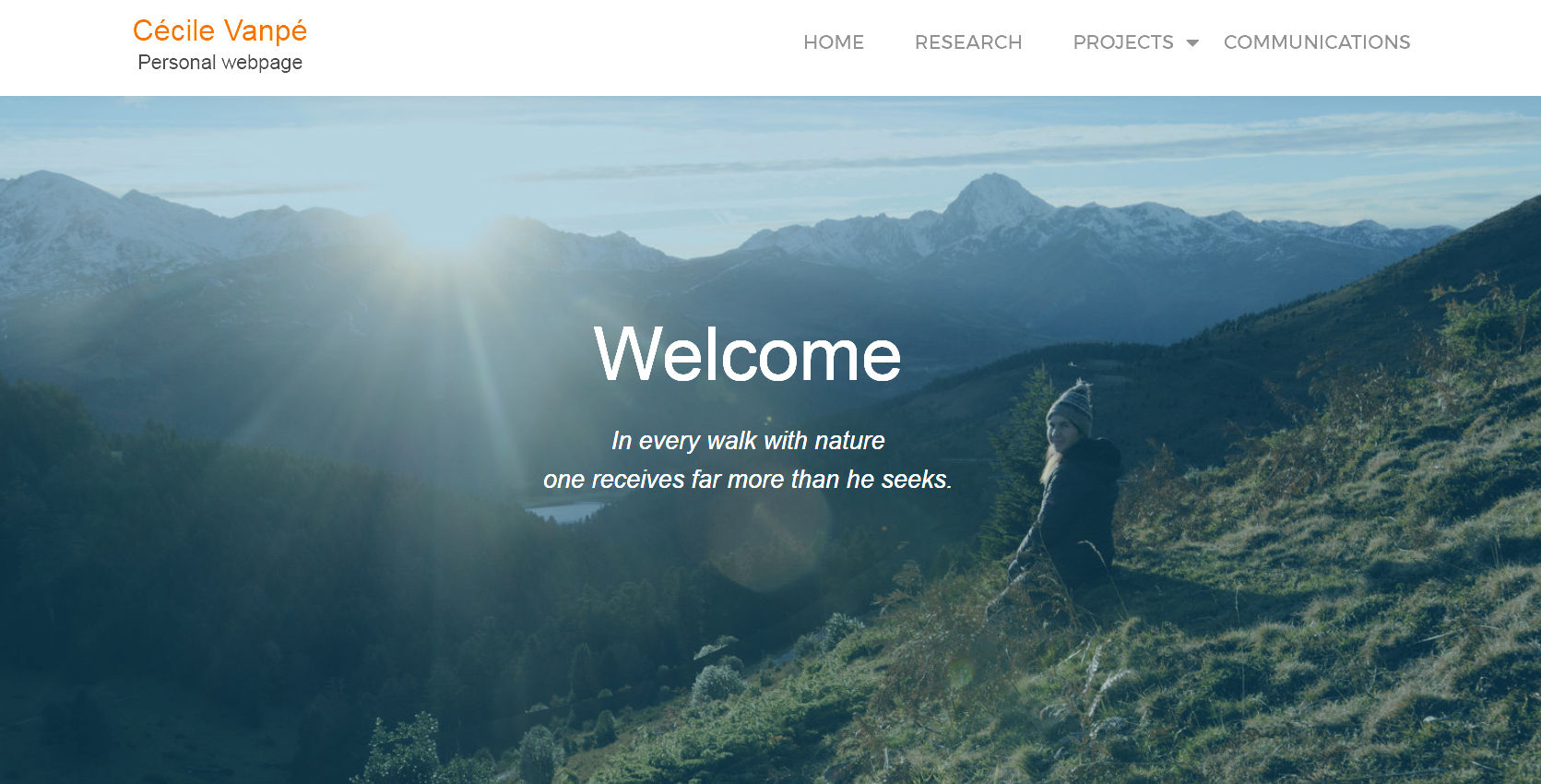 Cécile Vanpé personal webpage